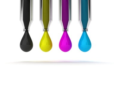 Colored inks clipart