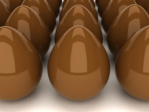 Ovo de chocolate + mãos — Fotografia de Stock