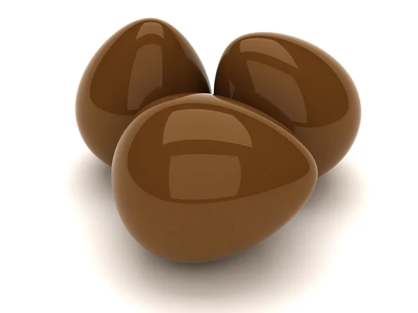 Choklad ägg + händer — Stockfoto