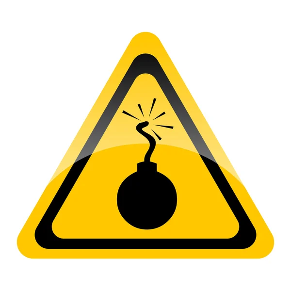 Bomb warning sign — Stock Photo, Image