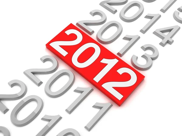 2012 red — Stock Photo, Image
