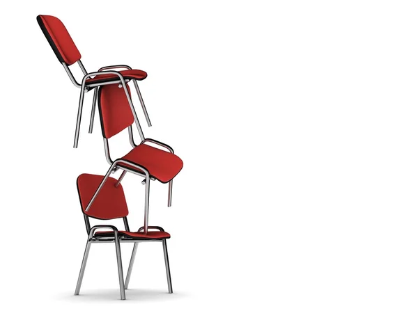 Krzesła w bilansie — Zdjęcie stockowe
