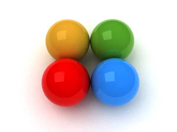 3D barevné kuličky — Stock fotografie