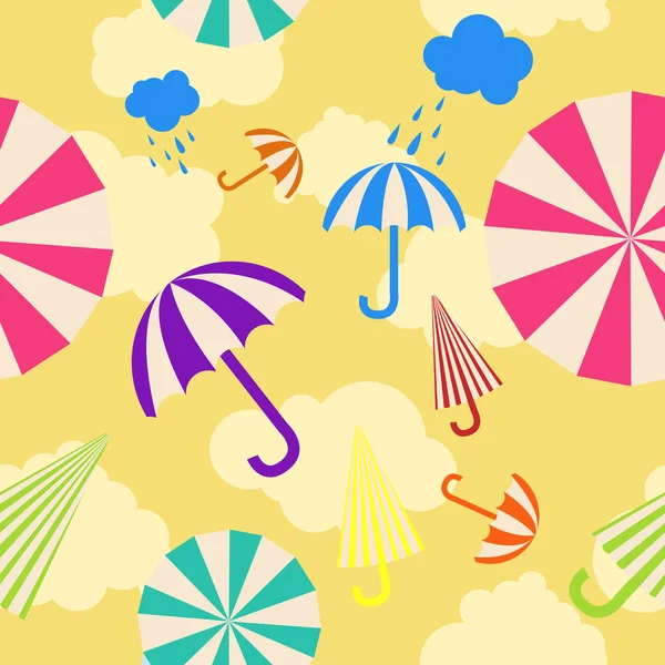 Seamless umbrella background — Stock Vector