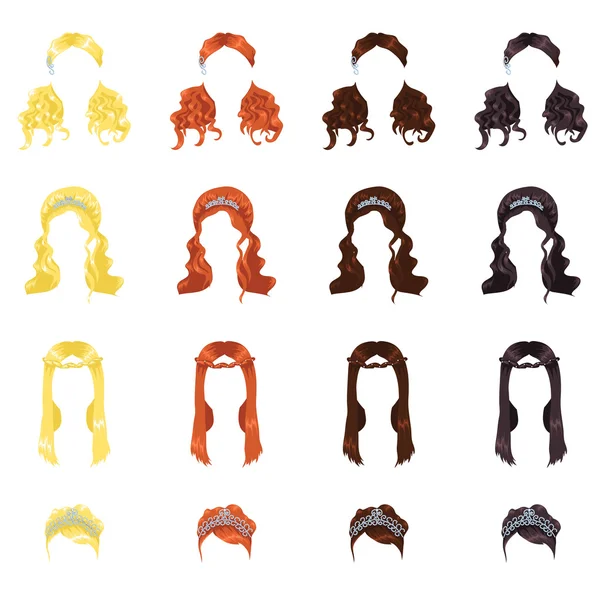 Cheveux féminins — Image vectorielle