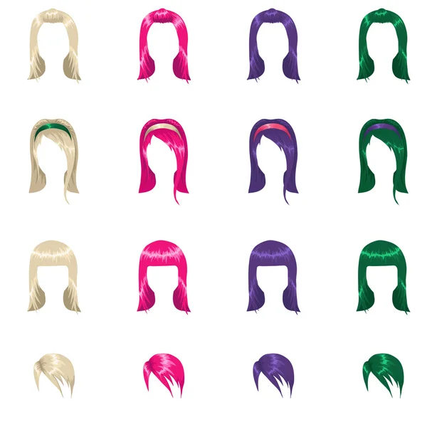 Cheveux punk féminin — Image vectorielle