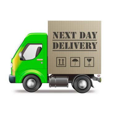 Next day delivery truck clipart