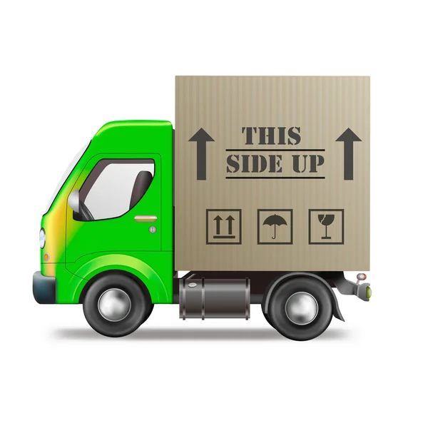 This side up delivery truck — Stock Photo, Image
