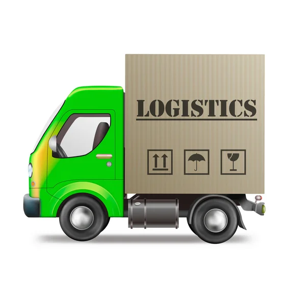 Lojistik dağıtım kamyonu — Stok fotoğraf