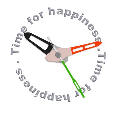 Time for happiness clipart