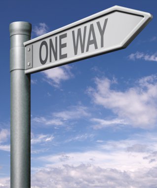 One way raod sign clipart