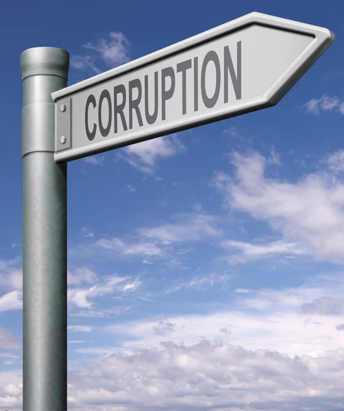 Road to corruption — Stock Photo, Image