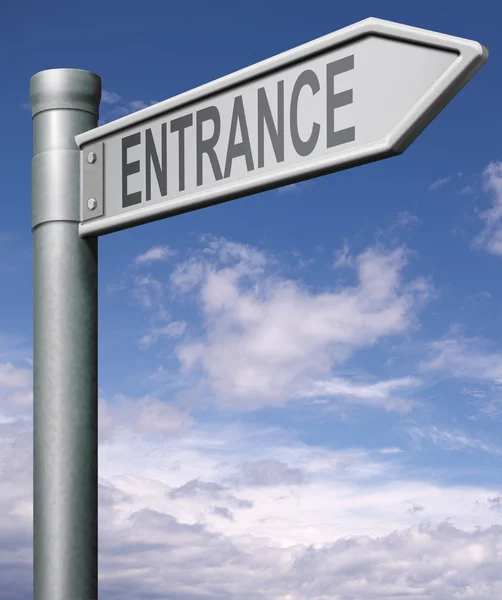 Entrance road sign — Stock Photo, Image