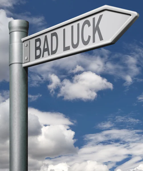 Bad luck road sign — Stock Photo, Image