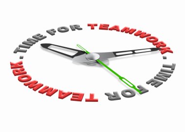 Time for teamwork clipart