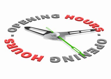 Opening hours clipart