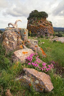 Nuraghe tower sardinia Italy clipart