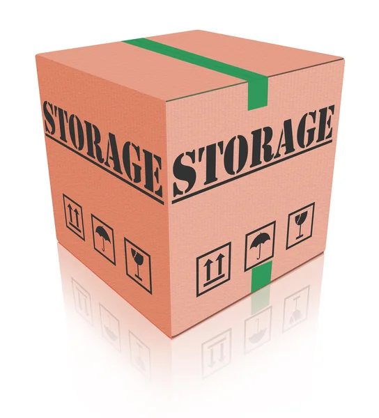 Lepenkové krabice skladování — Stock fotografie