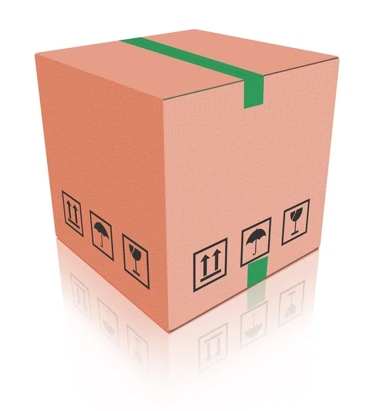Caja de cartón paquete — Foto de Stock