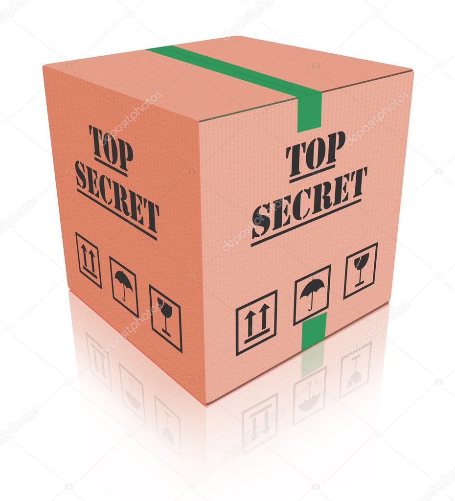 Top secret carboard box package