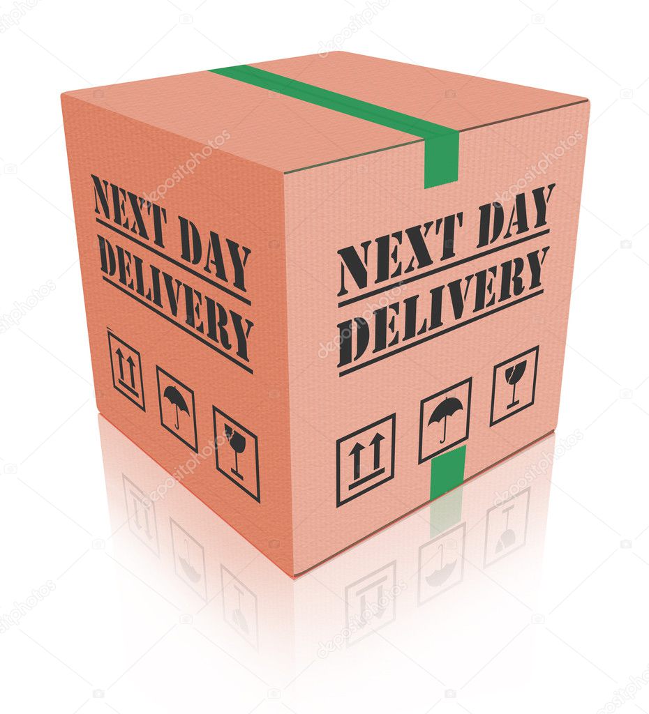 Next day delivery carboard box package