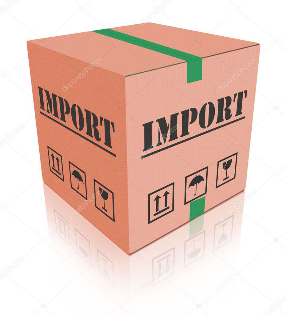 Import shipping carboard box package