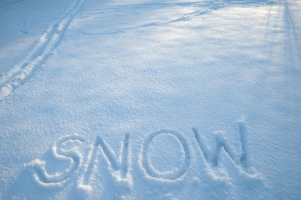 Sneeuw in de sneeuw — Stockfoto