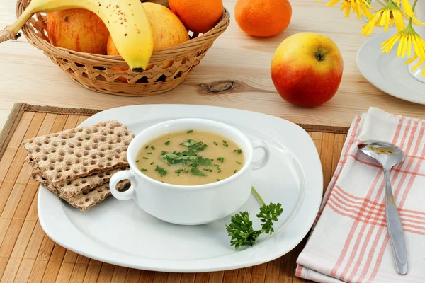 Stock image Vegetable mashed soup.