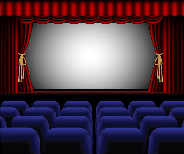 Vector illustration of the empty cinema — Stock Vector