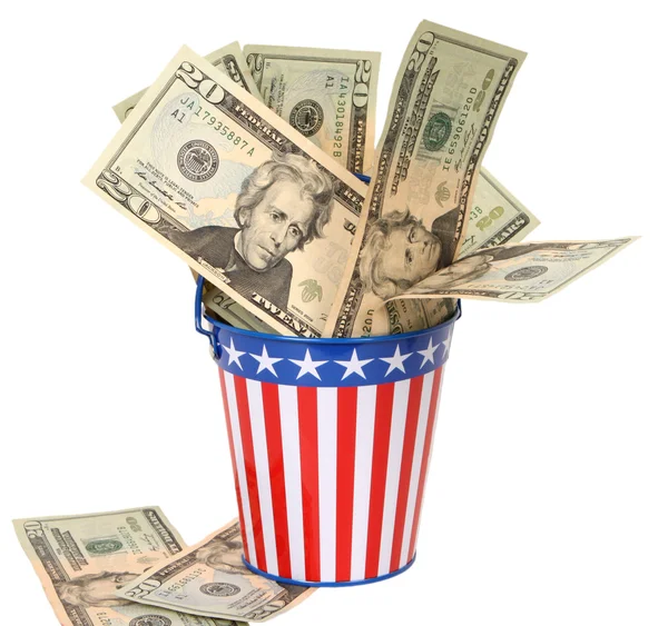Uncle Sam's Collection Pail — Stock Photo, Image
