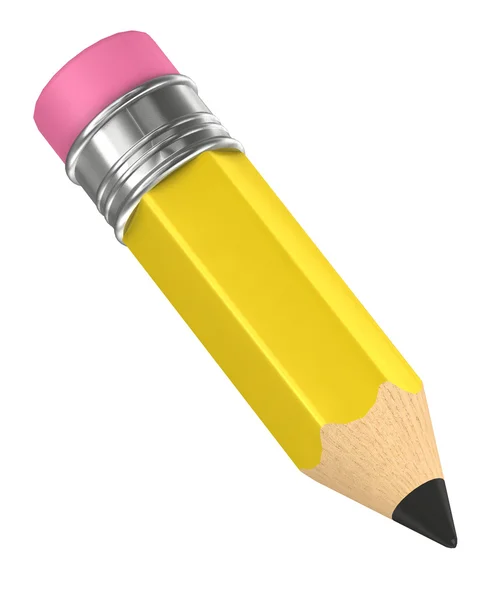 孤立的 3d 彩色铅笔 — 图库照片