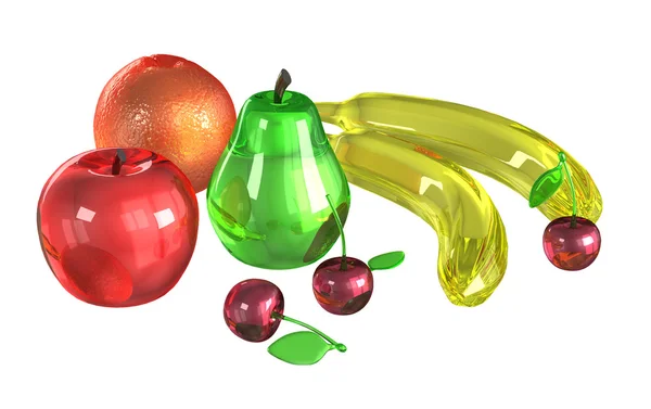 Modelos de vidro de frutas — Fotografia de Stock
