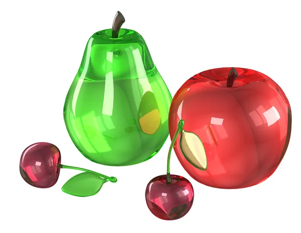 Стеклянные модели фруктов — стоковое фото