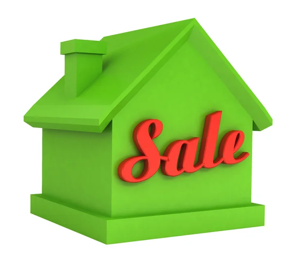 House with an inscription on sale — Stock Photo, Image