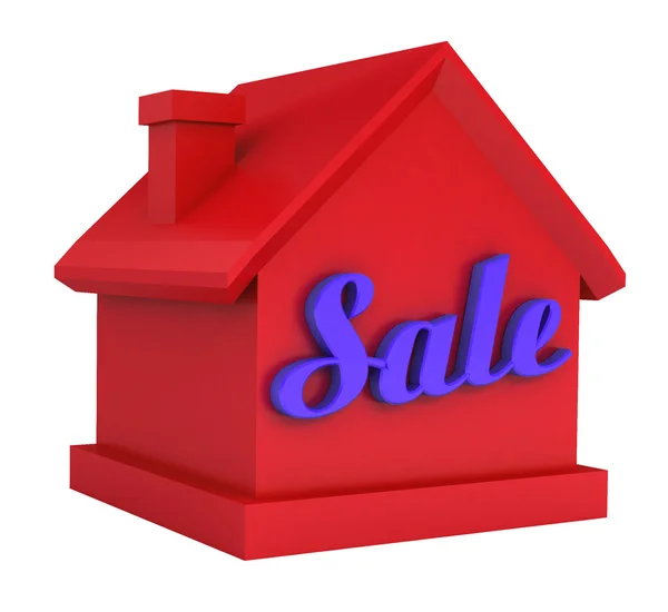 Hus med en inskription på försäljning — Stockfoto