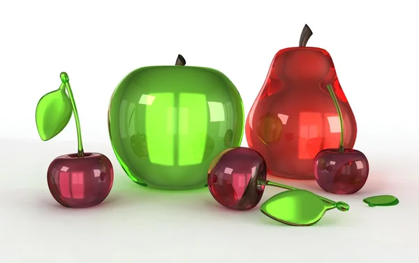 Skleněné modely ovoce — Stock fotografie