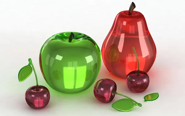 Glasmodelle von Früchten — Stockfoto