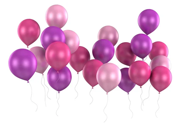 3D purple балонів — стокове фото