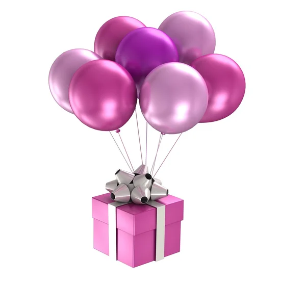 3D lila ballons — Stockfoto