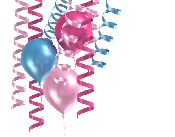 3d lilla ballonger – stockfoto