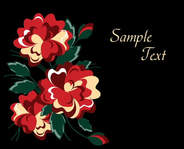 Elegantní červené růže — Stockový vektor