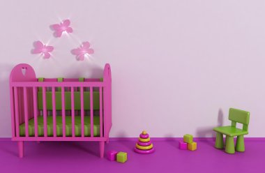 Girl's room clipart