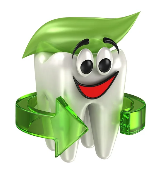 3D-tanden geïsoleerd — Stockfoto