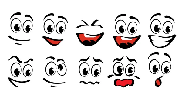 Cartoon faces — Stock Vector