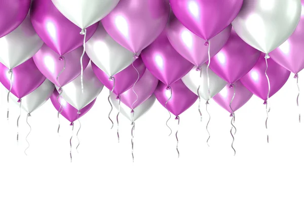 3D glänzende Luftballons — Stockfoto