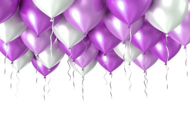 3d shiny ballons clipart