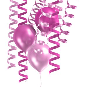 3d shiny ballons clipart