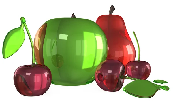 A gyümölcsök üveg modellek — Stock Fotó