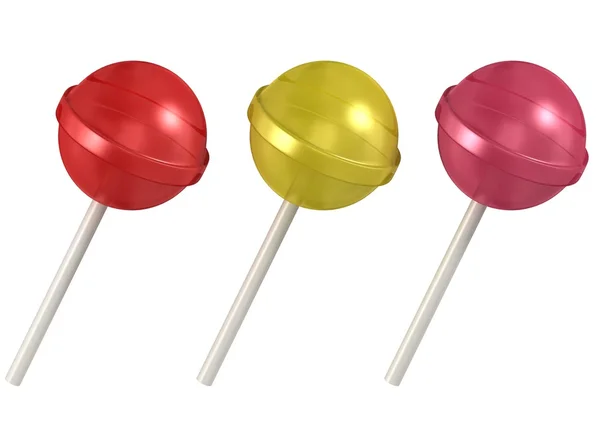 stock image 3d colorful sweet lollipops