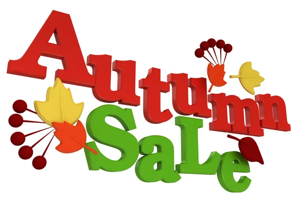 3d autumn sale — Stock Photo, Image
